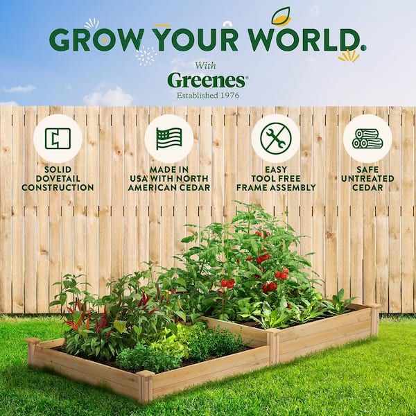 Greenes Fence RC2B248 8 In. x 24 In. Cedar Raised Planter Box