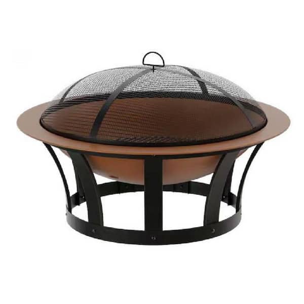 Hampton Bay 36 in. Square Wood Burning Steel Fire Pit Table