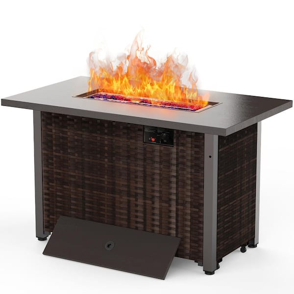Hampton Bay 40,000 BTU Rectangular Propane Gas Fire Pit Table