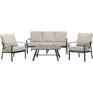 Hanover Cortino 3-Piece Outdoor Conversation Set with Cushions