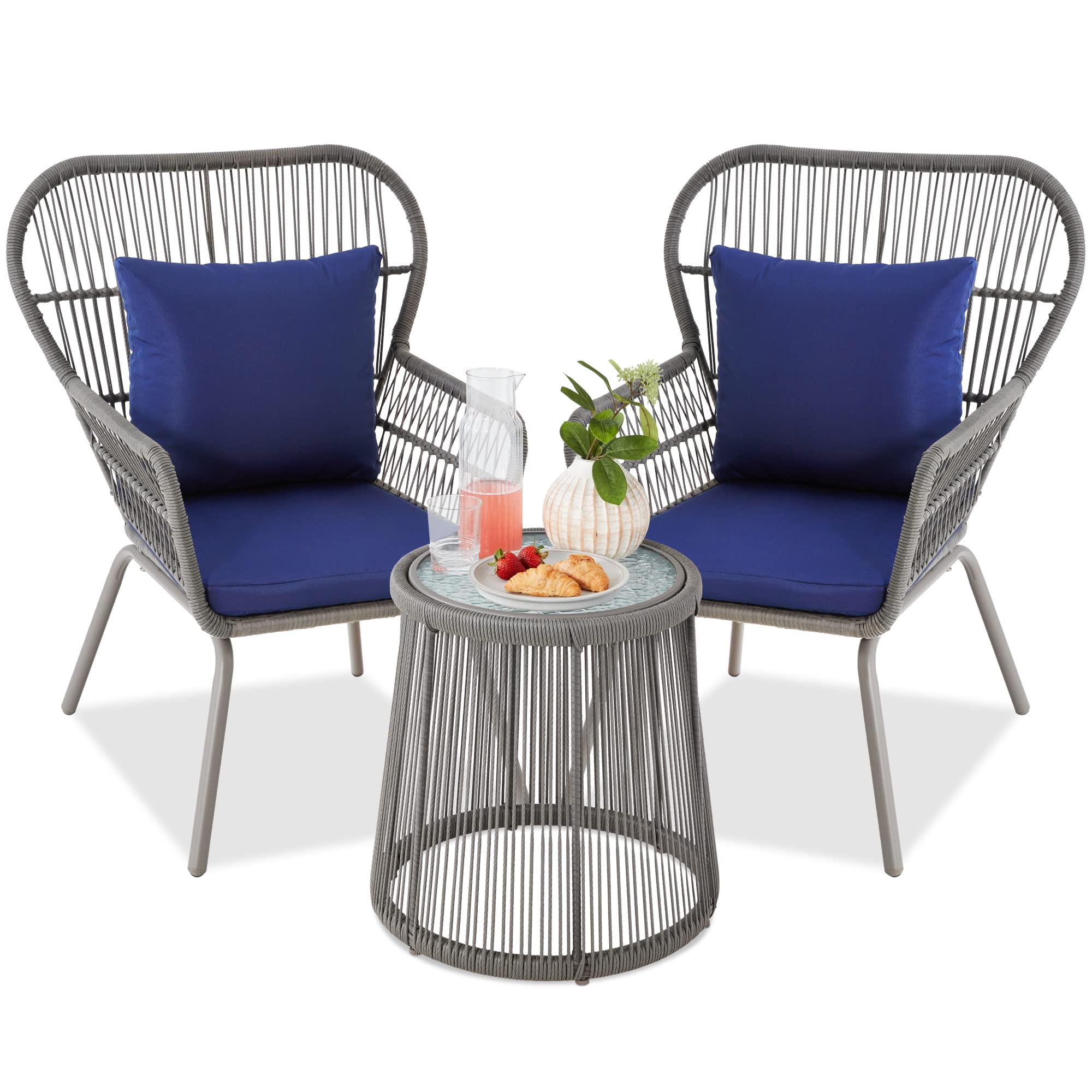 Hanover Outdoor Avalon 5-Piece Wicker Chat Set