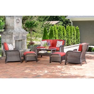 Hanover Strathmere Allure 7-Piece All-Weather Wicker Seating Set