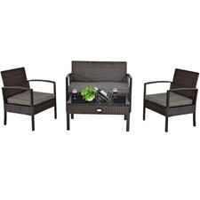 Hanover Traditions 5-Piece All-Weather Wicker Sofa Set