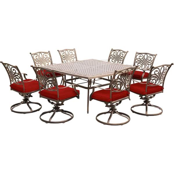 Hanover Traditions 5-Piece Aluminum Patio Seating Set with Cushions