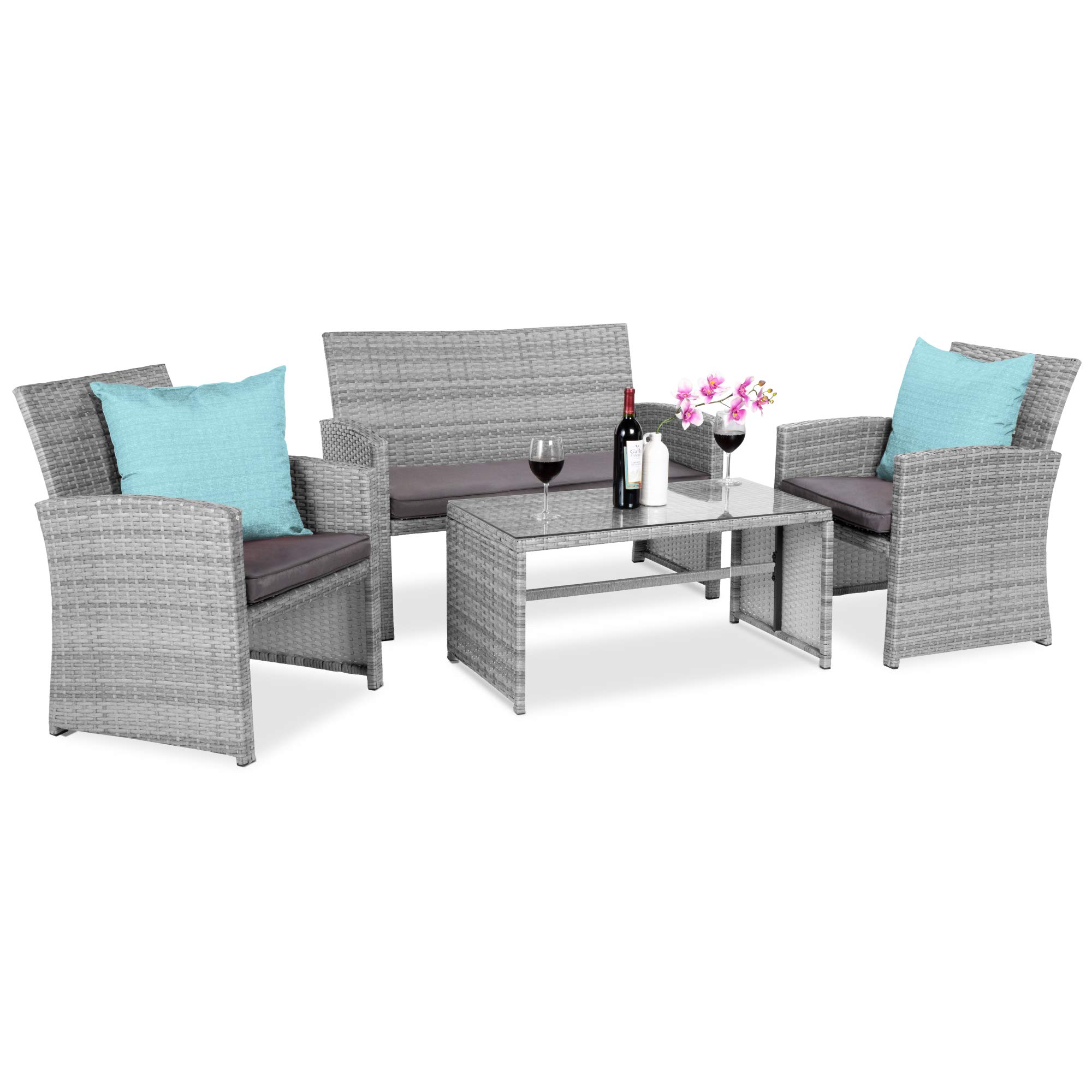 Hanover Traditions 5-Piece Outdoor Conversation Set