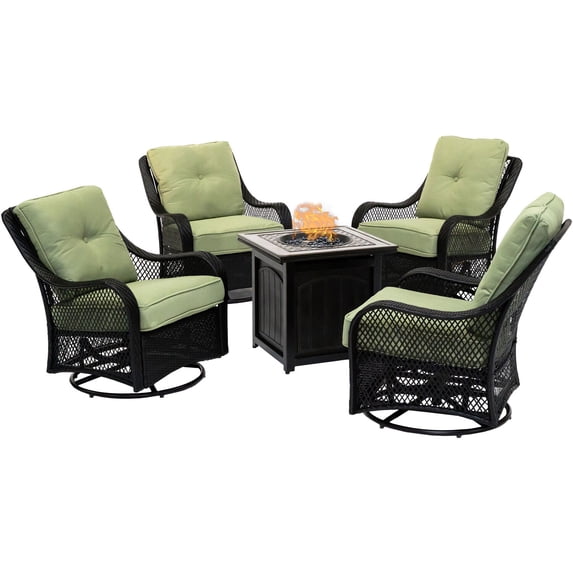 Hanover Traditions 5-Piece Swivel Glider Chat Set