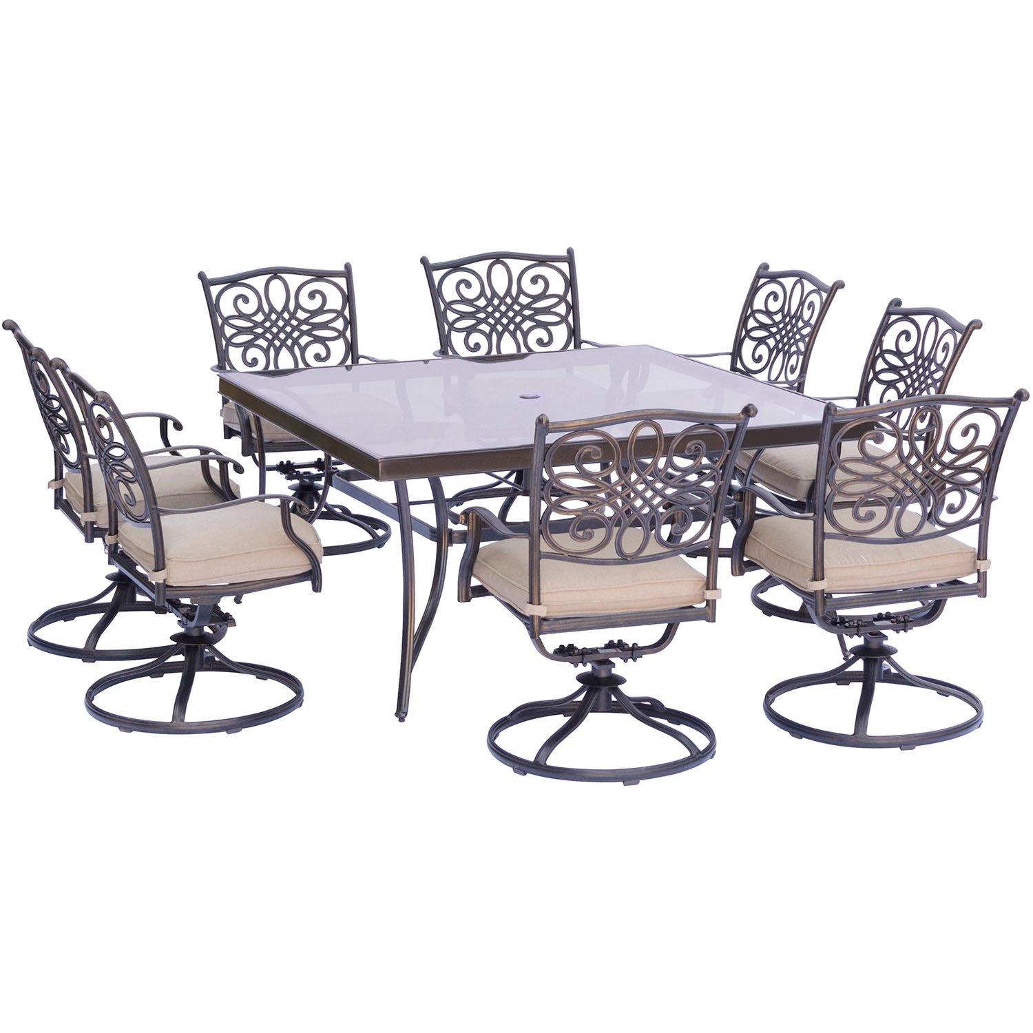 Hanover Traditions 7-Piece Outdoor Dining Set with Olefin Cushions