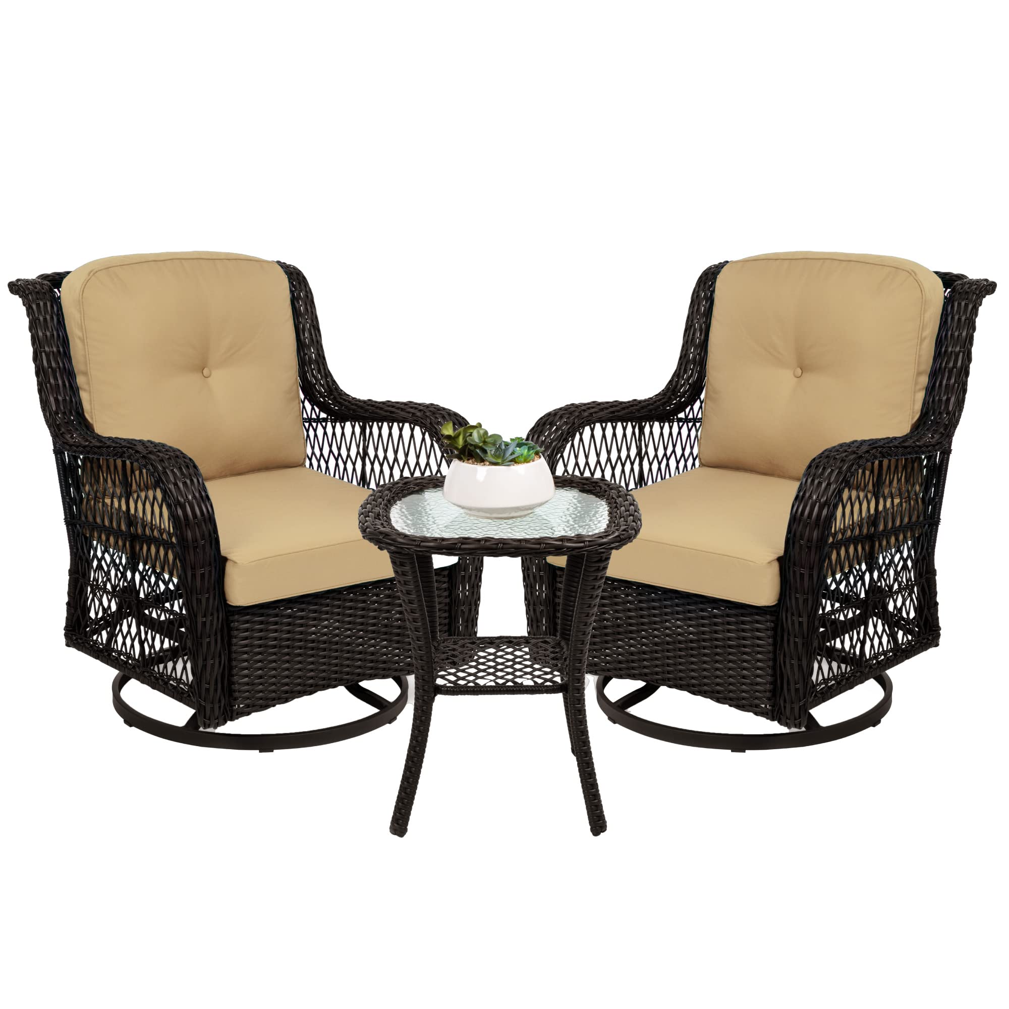 Hanover Traditions 7-Piece Outdoor Wicker Dining Set