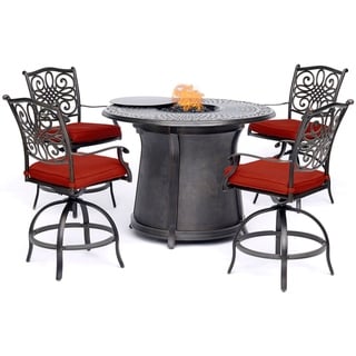 Hanover TRADITIONS7PCFP 7-Piece Traditions Fire Pit Dining Set