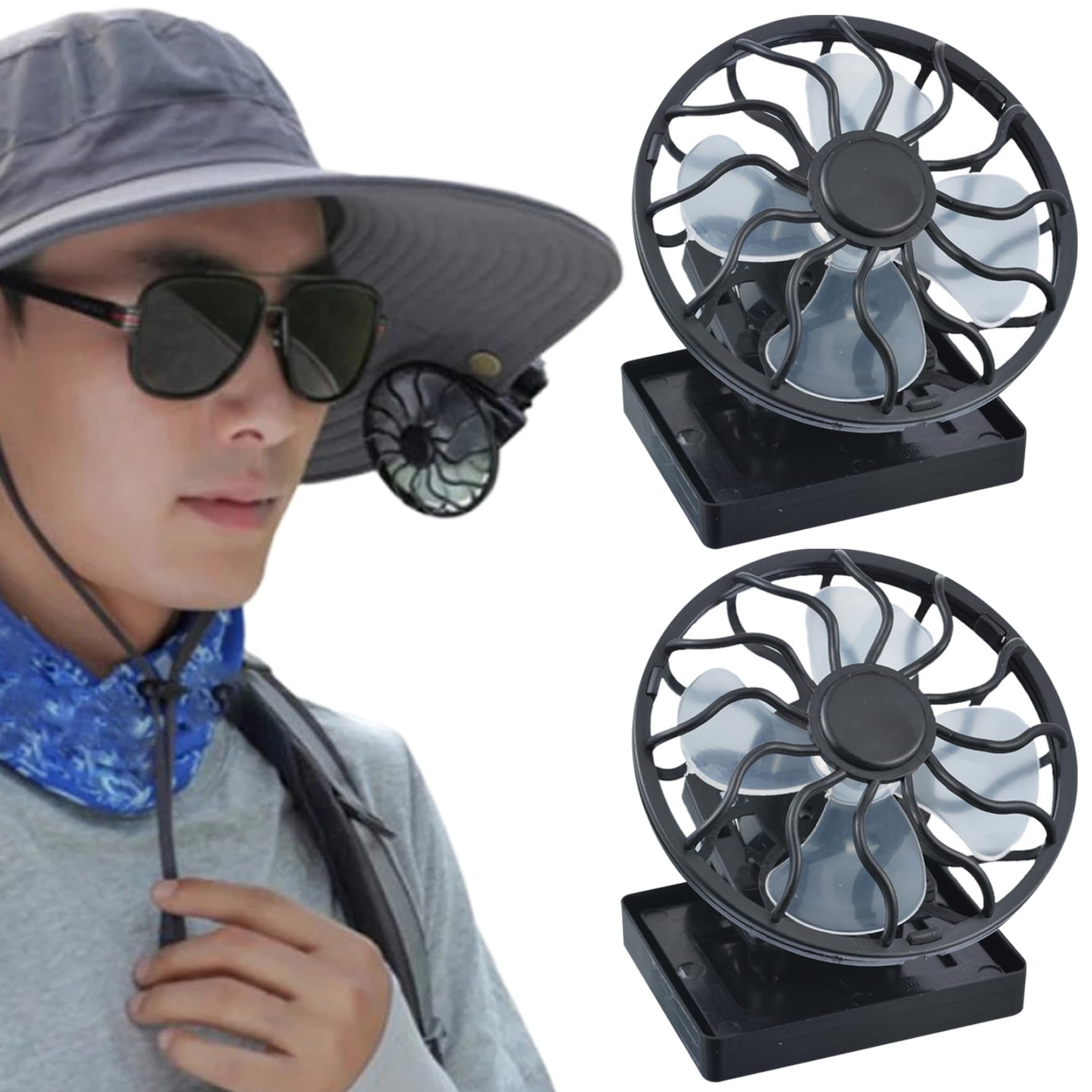 HASTHIP Solar Powered Clip Fan with Separate Panel