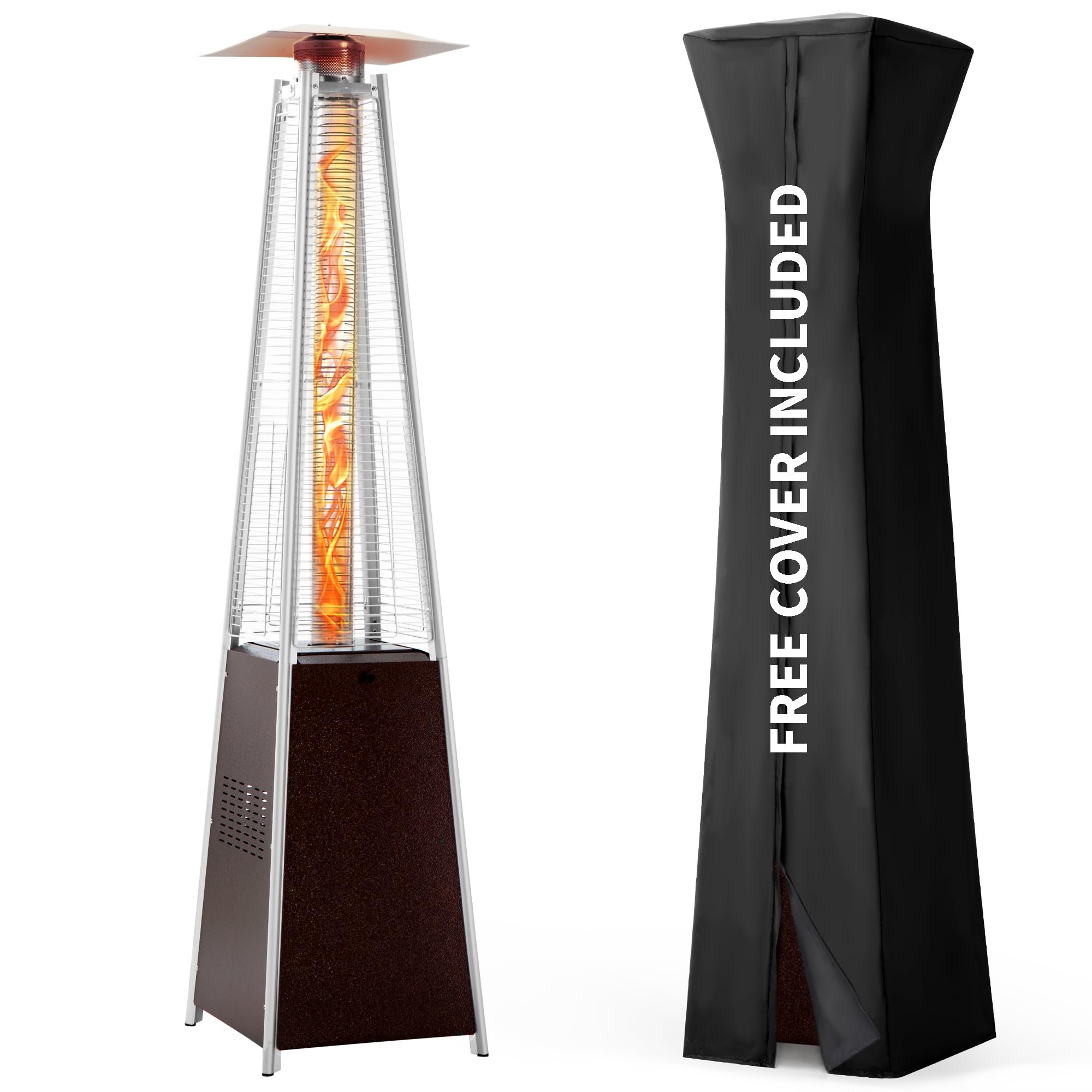 Hiland HLDS01-GTHG Gas Patio Heater Pyramid Flame 48,000 BTU