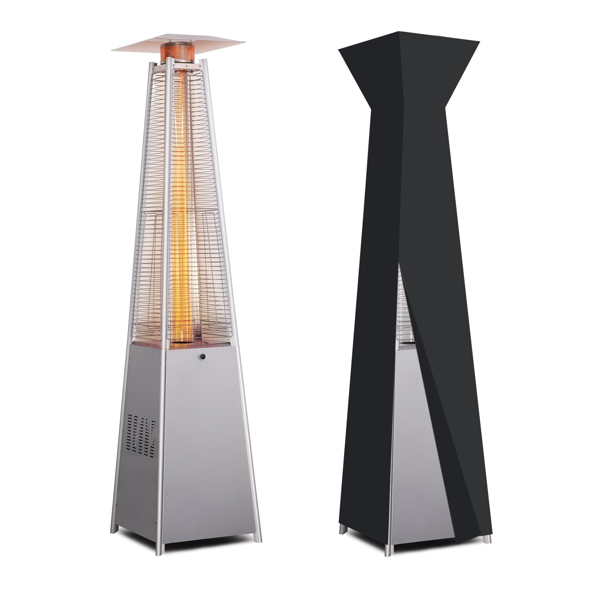 Hiland HLDS01-GTHG Hammered Bronze Pyramid Propane Patio Heater