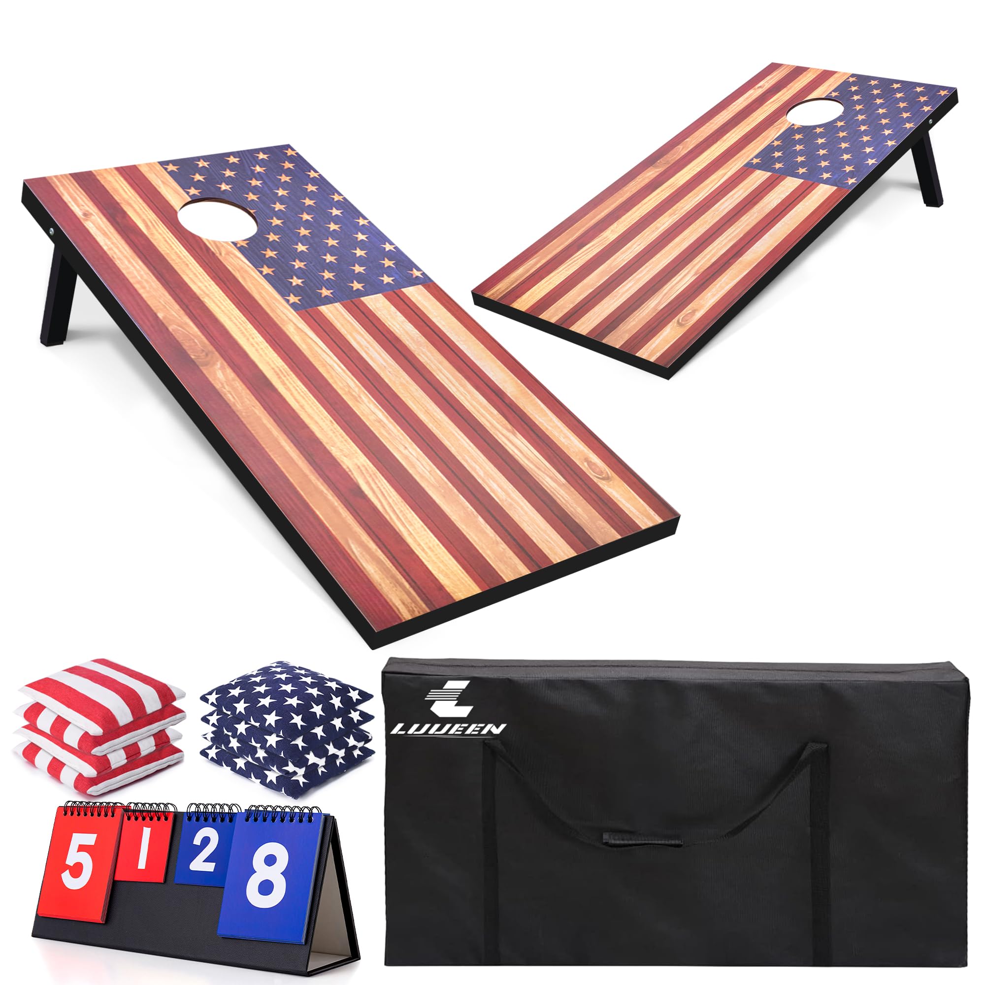 Himal Outdoors Regulation Size Cornhole Boards with 8 All-Weather Bags