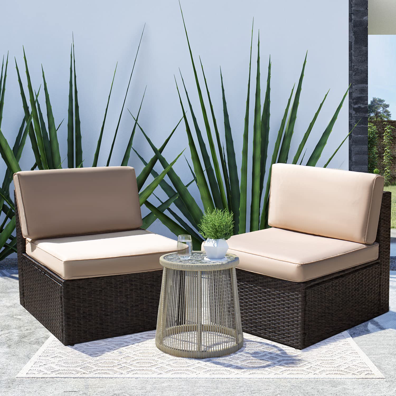 Homall 6-Piece Outdoor Sectional Patio Furniture Set