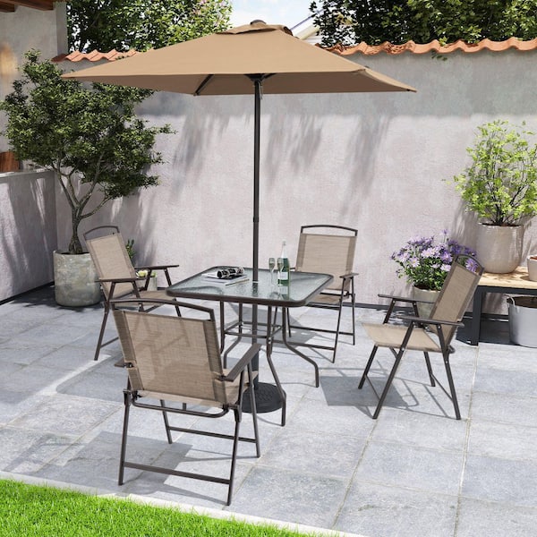 Homall 7-Piece Patio Dining Set with Umbrella