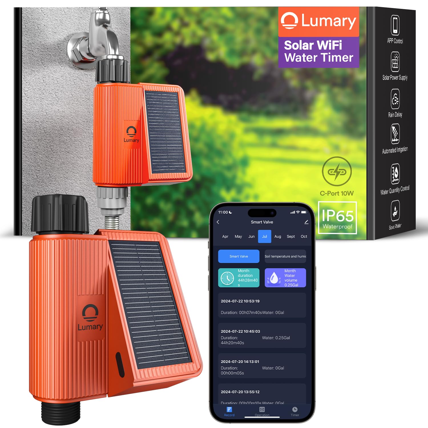 Homasy Solar Fountain Pump with Remote Control and Timer