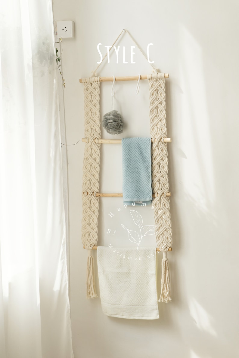 HOTIMA Large Macrame Wall Hanging with Wooden Dowel