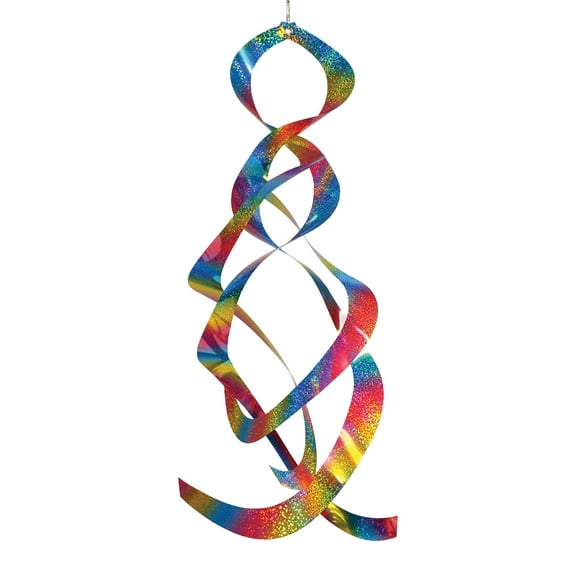 In the Breeze 40-Inch Rainbow Stripe Aluminum Wind Spinner