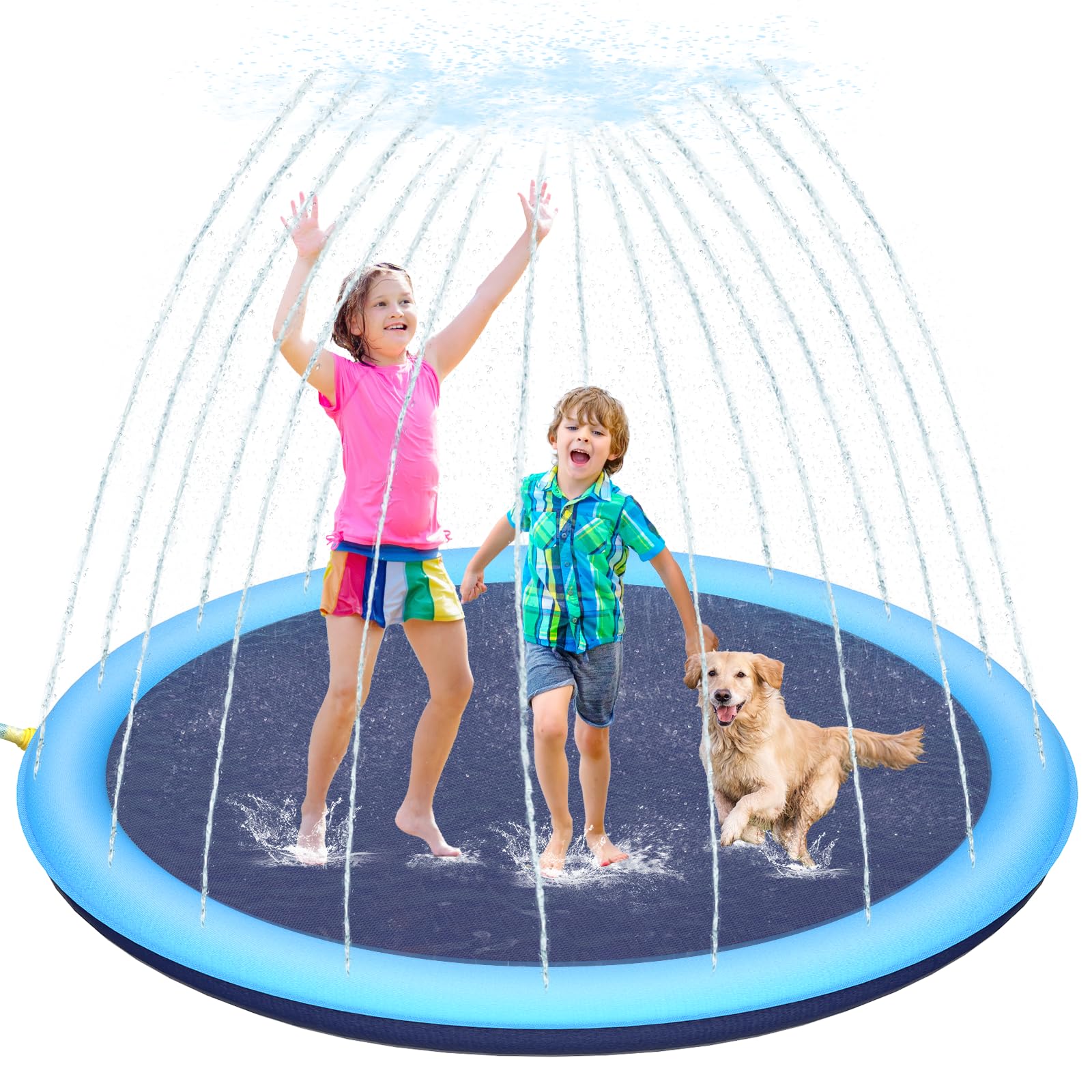 Jasonwell Foldable Splash Pad Sprinkler for Kids 67 inch