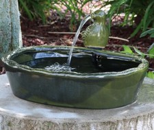 John Timberland Bamboo Solar Outdoor Garden Fountain
