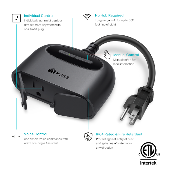 Kasa Smart WiFi Outdoor Plug EP40
