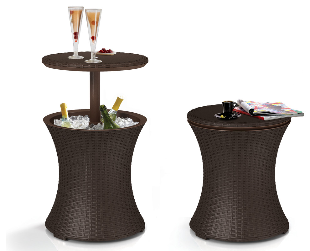 Keter Allibert Pacific Side Table with Built-In Cooler