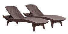 Keter Pacific 3-Pack All-Weather Outdoor Lounge Chair Set