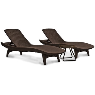 Keter Pacific 4-Piece All Weather Outdoor Patio Furniture Set with Cushions