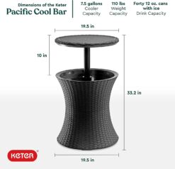 Keter Pacific 54-in Round Resin Outdoor Dining Table