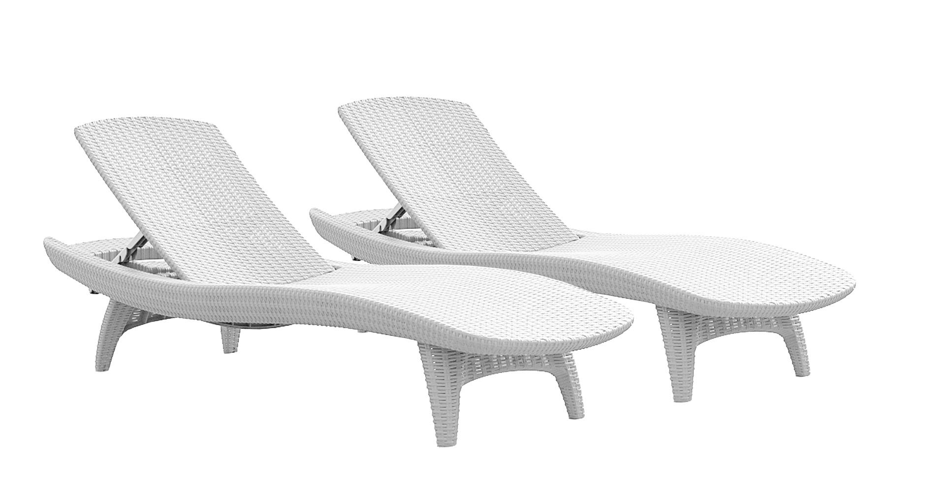 Keter Pacific Chaise Lounge with Adjustable Backrest