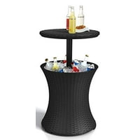 Keter Pacific Cool Bar Outdoor Resin Side Table with Built-In 26L Cooler