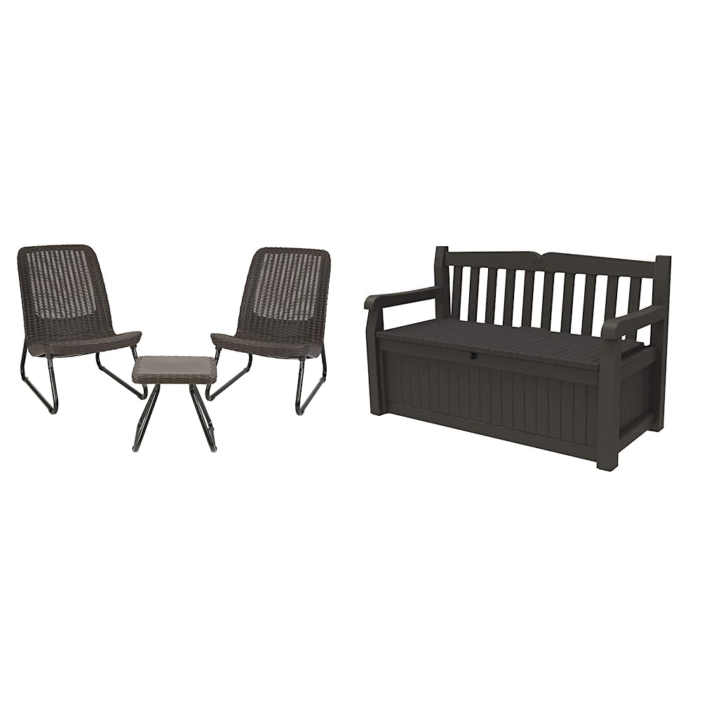 Keter Rio Plus 3-Piece Resin Outdoor Patio Furniture Set