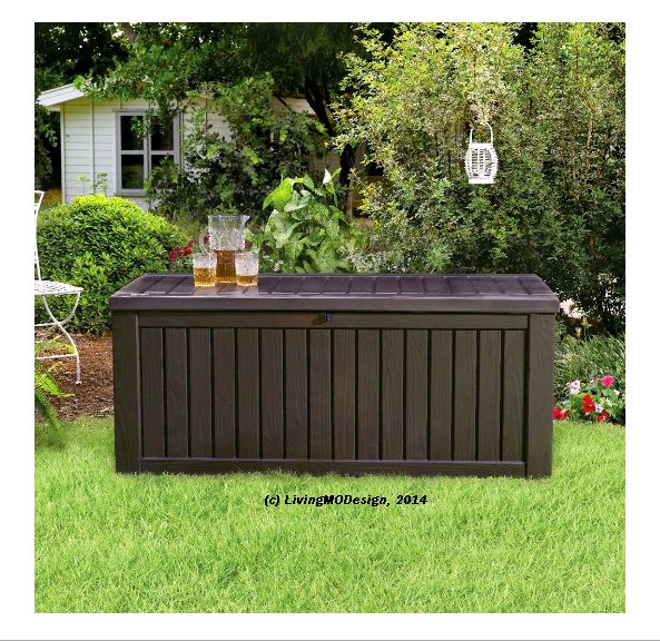 Keter Rockwood 150 Gallon Outdoor Storage Bench
