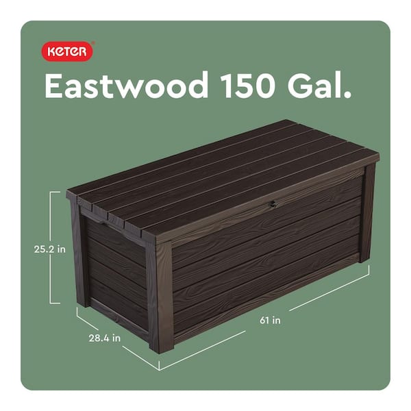 Keter Store It Out Max 150 Gallon Outdoor Storage Box and Deck Box