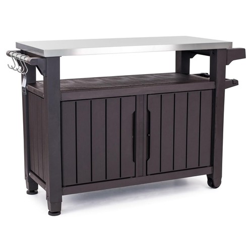 Keter Unity XL Portable Outdoor Entertaining Bar and Cabinet