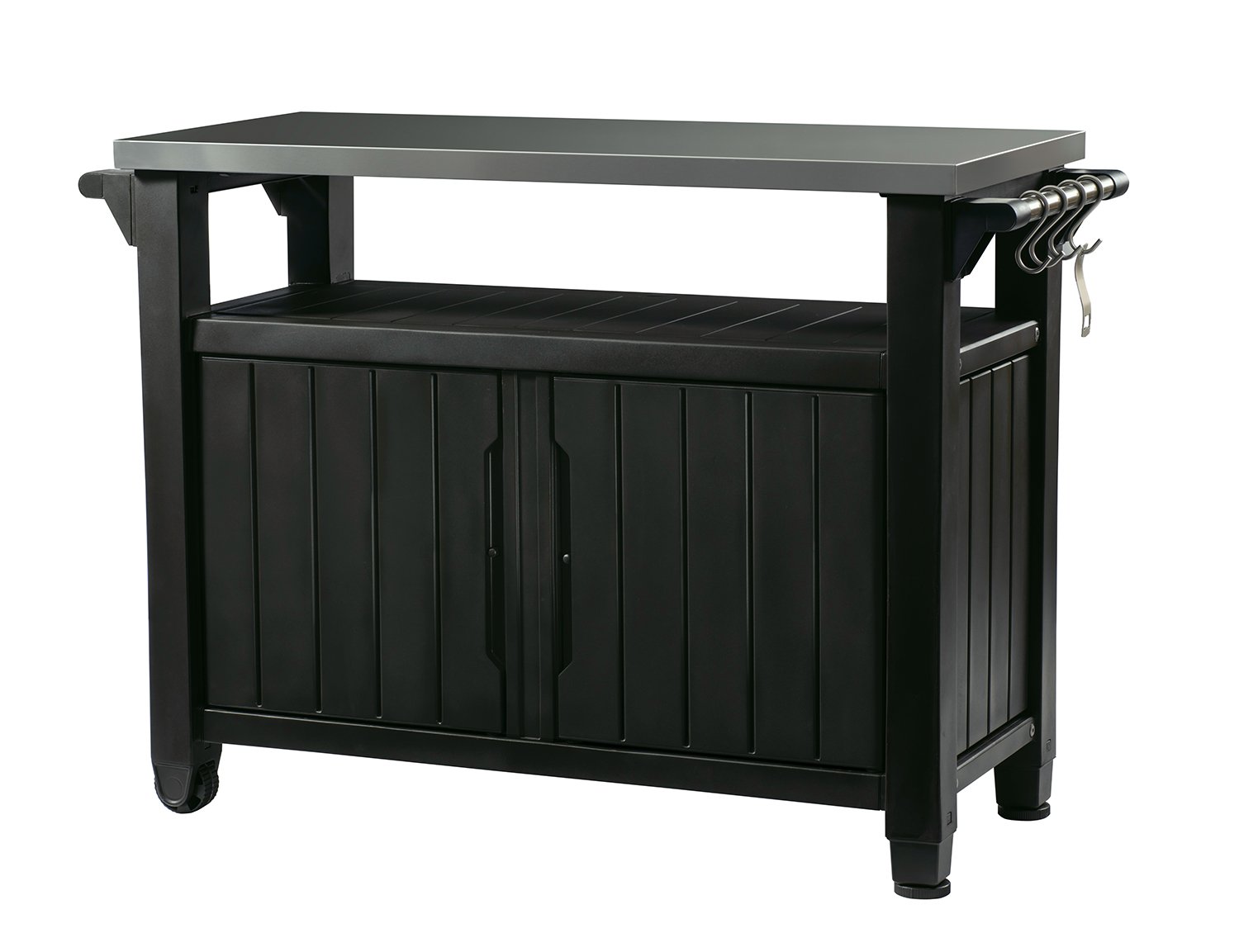 Keter Unity XL Portable Outdoor Prep Table and Cabinet