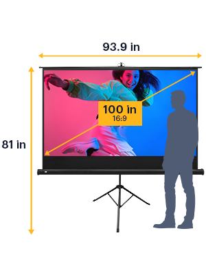 Kodak 100-Inch Portable Indoor Outdoor Projector Screen