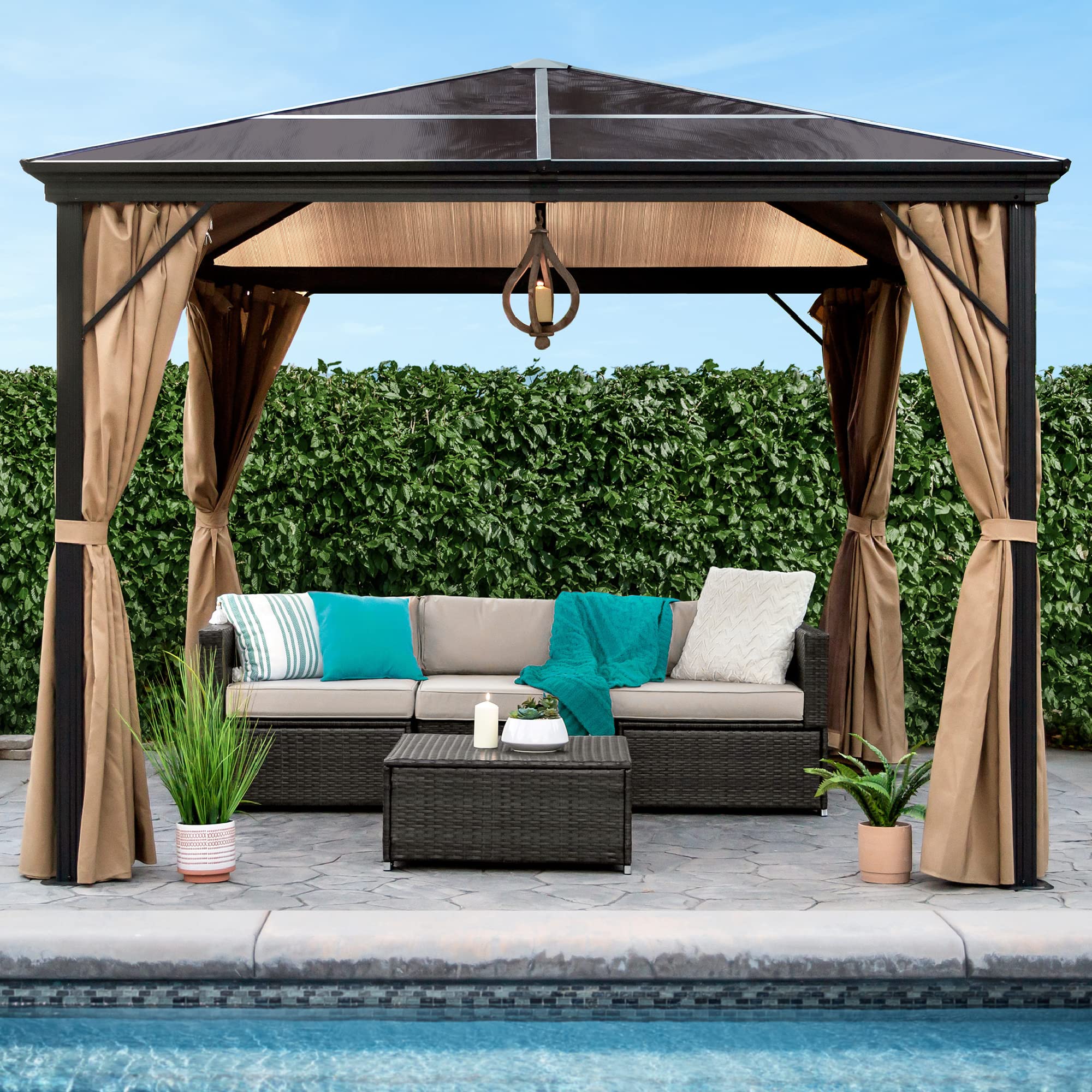Kozyard Alexander 10x10 Aluminum Hardtop Pergola