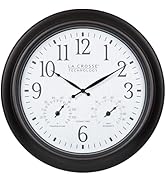 La Crosse Technology WT-8005U-IT 18-Inch Atomic Outdoor Wall Clock
