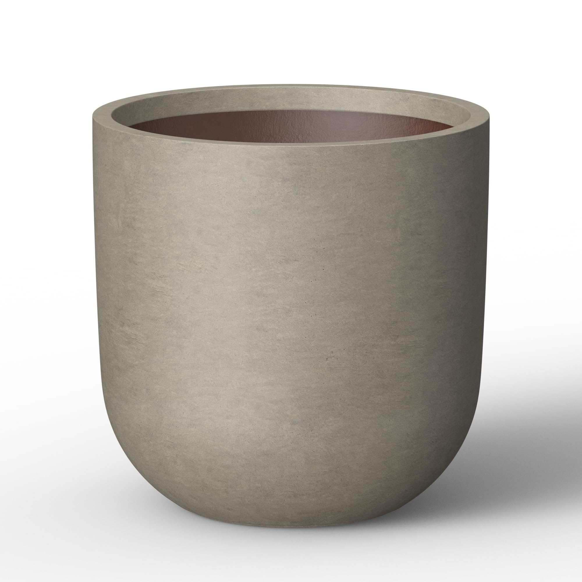 La Jolie Muse Faux Concrete Tall Cylinder Outdoor Planter