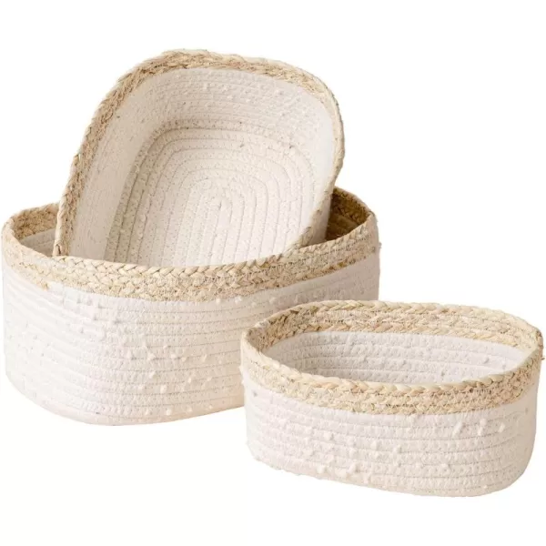 LA JOLIE MUSE Wicker Planter Baskets with Handles