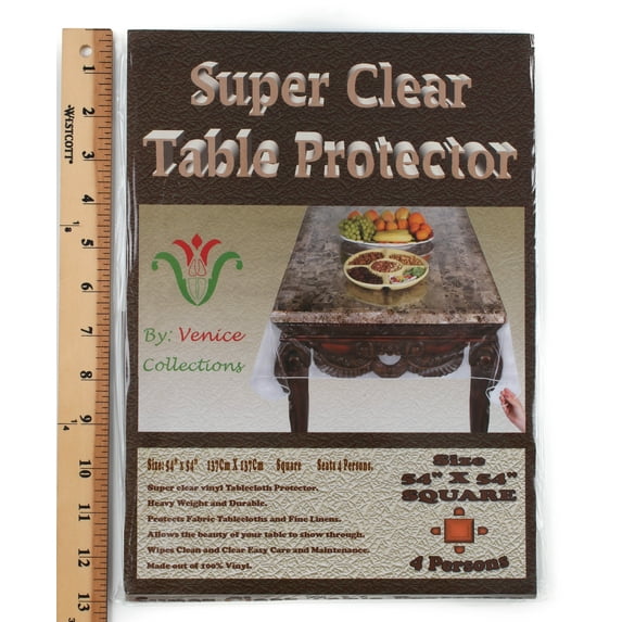 LAMINET Extra Heavy Duty Crystal Clear Protective Table Cover 54x78
