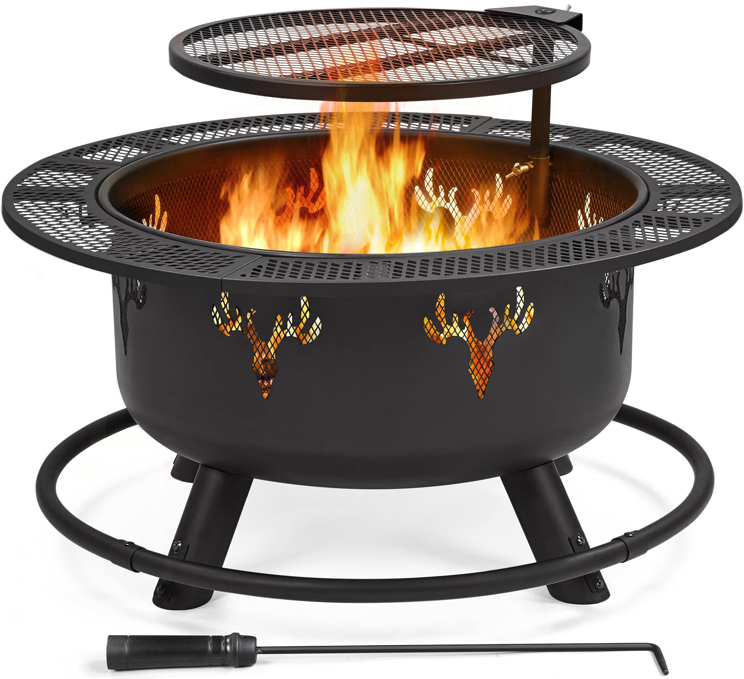 Landmann USA 28-Inch Big Sky Fire Pit with Cooking Grate