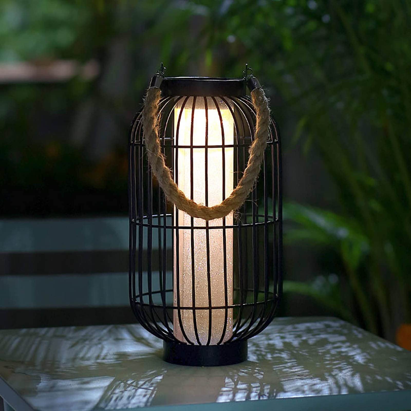 Lavish Home 2-Pack Large Metal Outdoor Decorative Lanterns