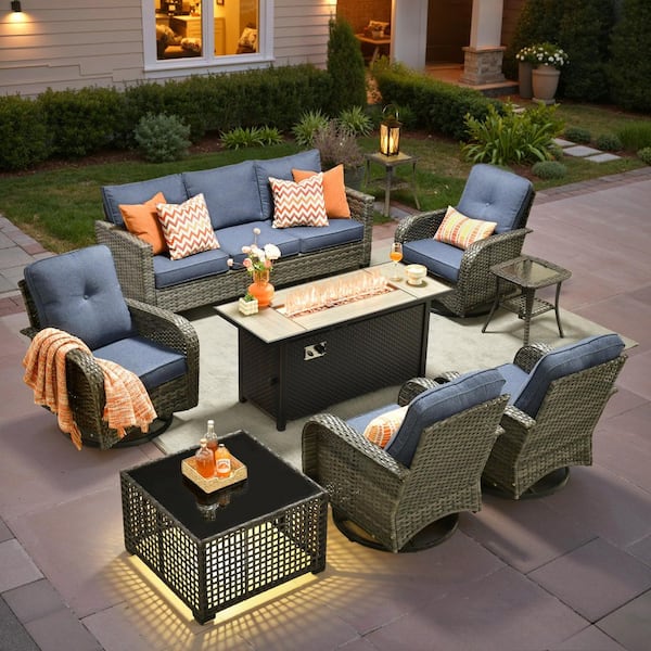 LAZZO 4-Piece Patio Fire Pit Bench Set