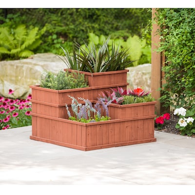 Leisure Season Planter with Trellis Cedar Wood PTBF6012