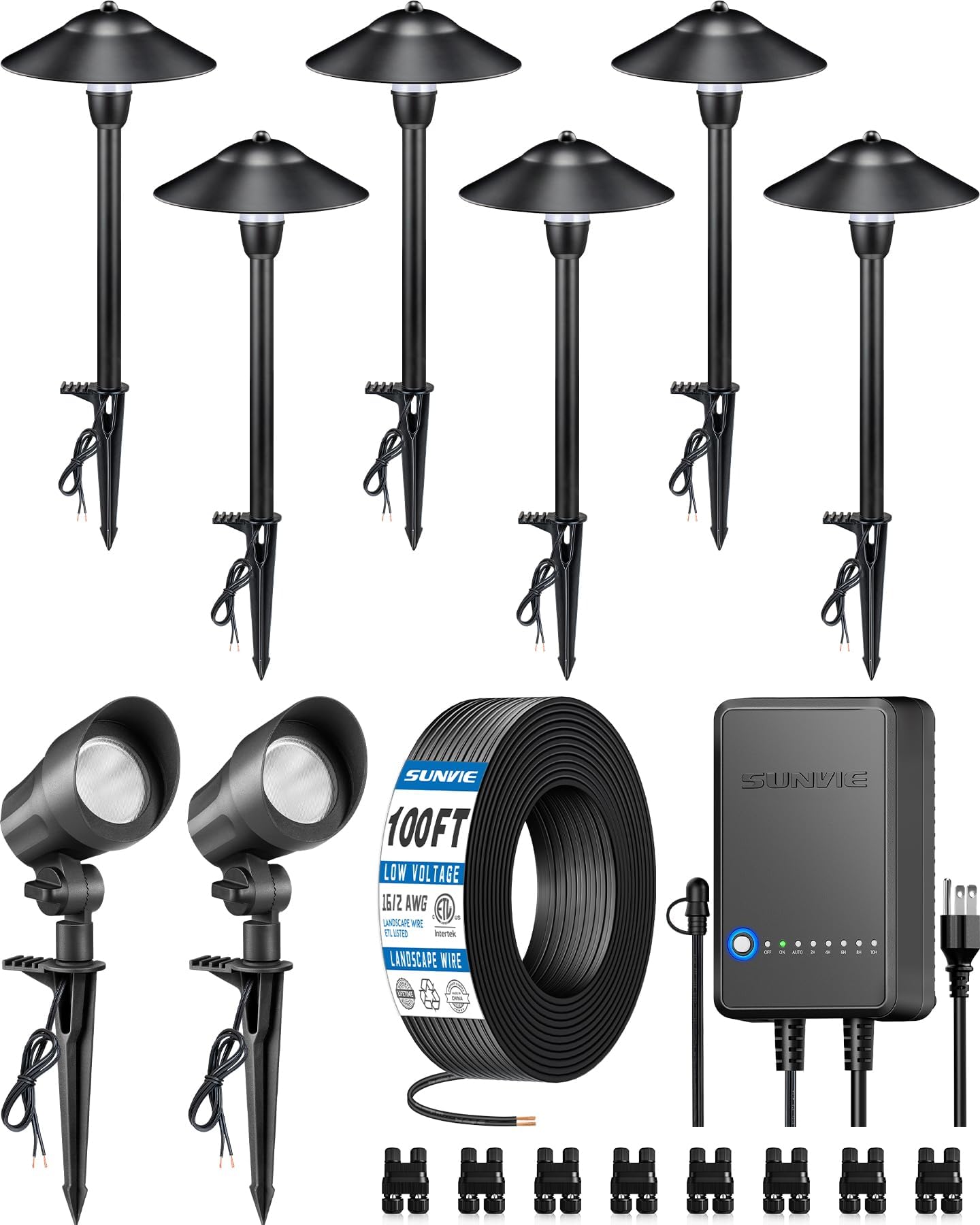 LEONLITE 2-Pack LED Outdoor Landscape Spotlights