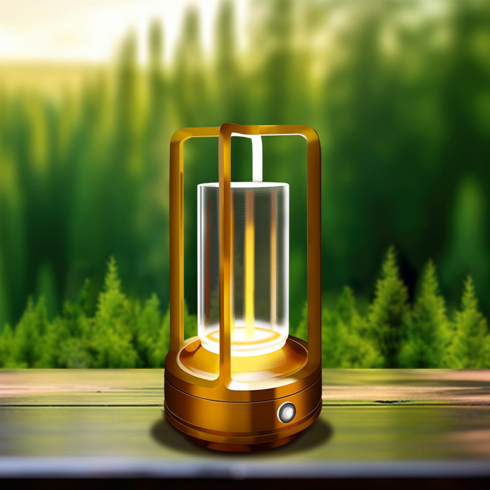 LEPOWER Metal Rechargeable Outdoor Table Lamp