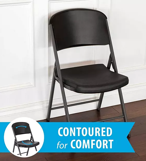 Lifetime 2869 Commercial Grade Contoured Folding Chair, 6-Pack