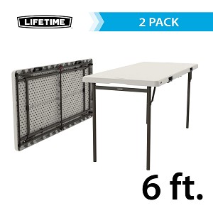 Lifetime 6-Foot Fold-in-Half Folding Table 4-Pack